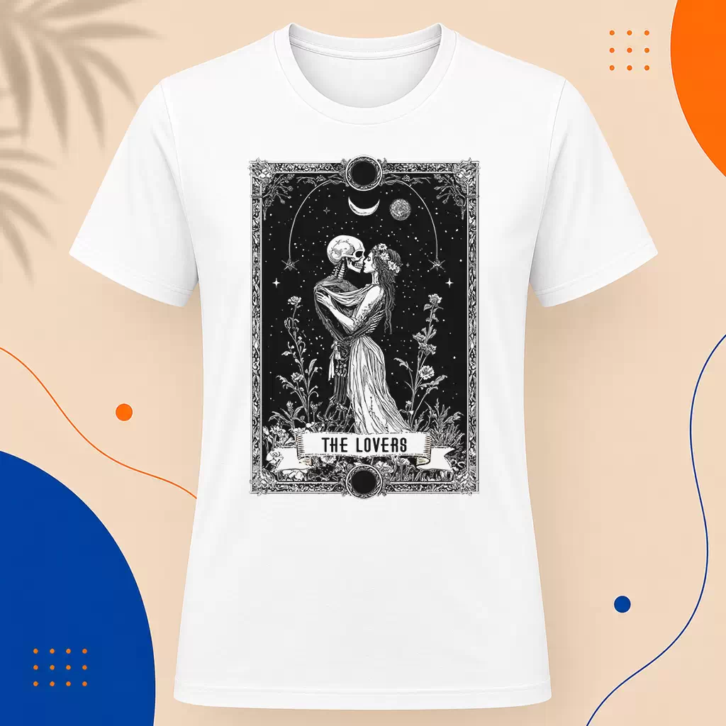 Pánské tričko - The Lovers – Milenci – Tarot – Velká arkána